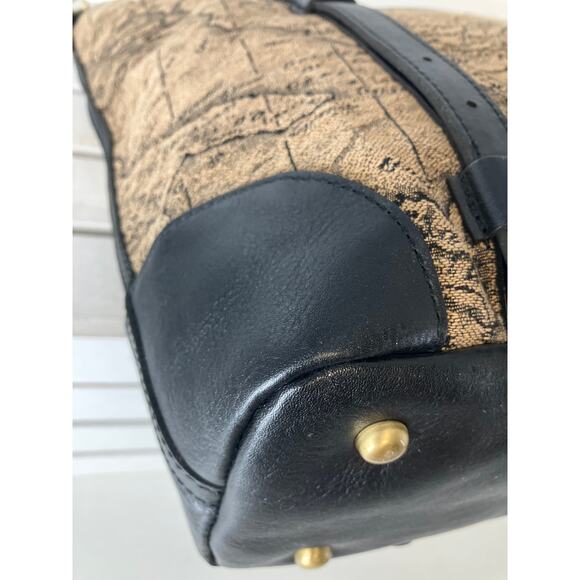 PATRICIA NASH LARGE CANVAS, LEATHER MAP PRINT SHOULDER BAG - Picture 13 of 16